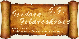 Isidora Filaresković vizit kartica